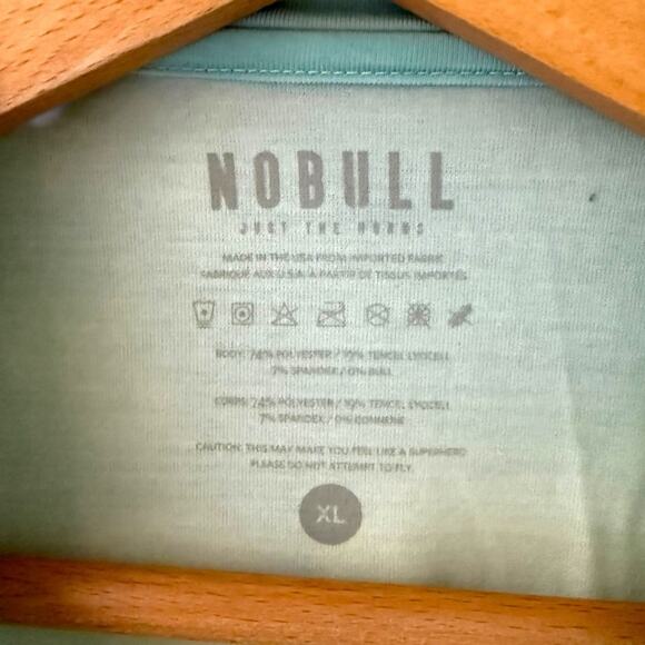 NOBULL Tie Dye Blue Teal Multicolor Logo Short Sleeve Tee Extra Large Men’s - Picture 2 of 4